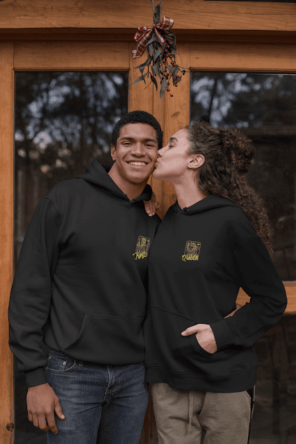 king queen couple hoodie