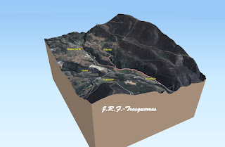 Bloque diagrama de la Ruta de los molinos-Páramo del Sil