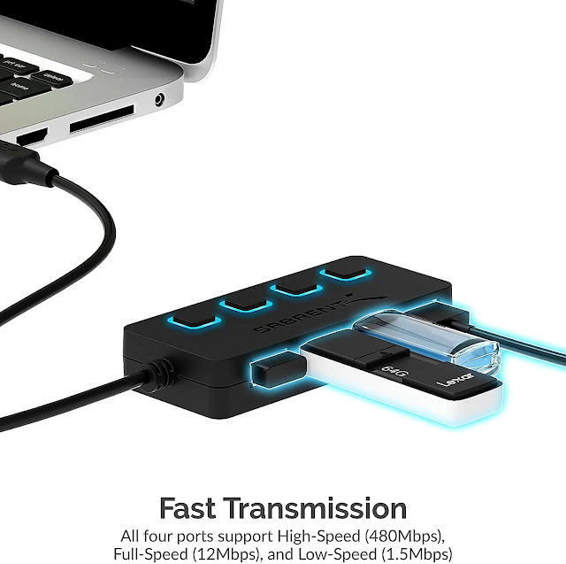 Multi-USB Port With Usb 2.0 Hub For Windows, Mac OS X And Linux systems