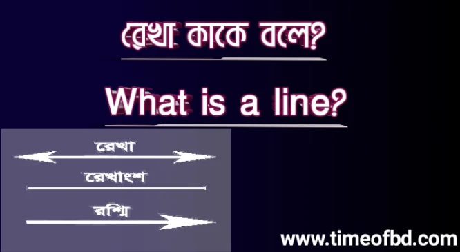 রেখা কাকে বলে, What is a line,