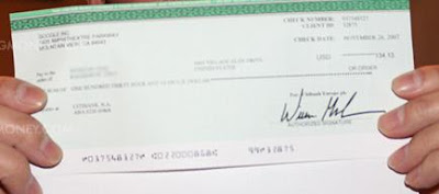 largest check by adsense