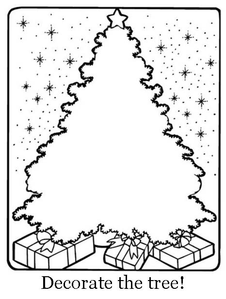 christmas tree coloring page