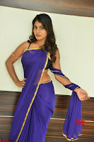 Actress Priya in Blue Saree and Sleevelss Choli at Javed Habib Salon launch ~  Exclusive Galleries 007.jpg