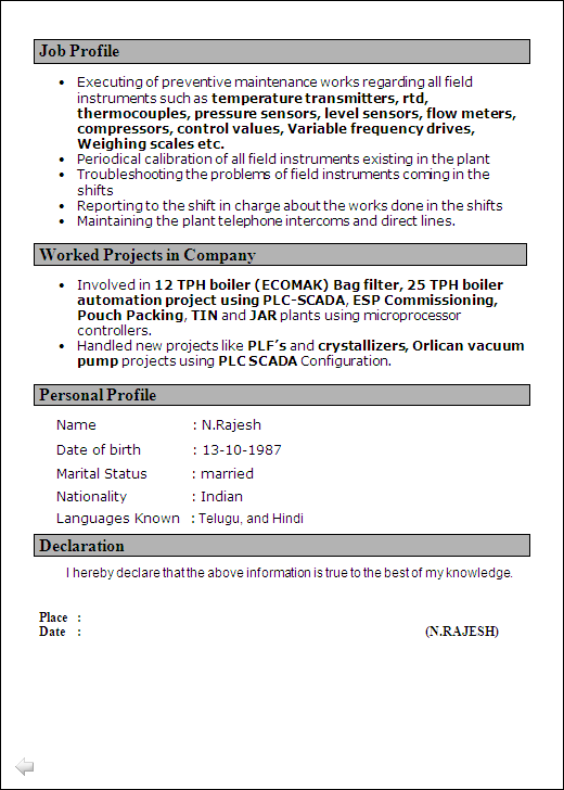 DOWNLOAD BIO-DATA FORMAT IN WORD DOC