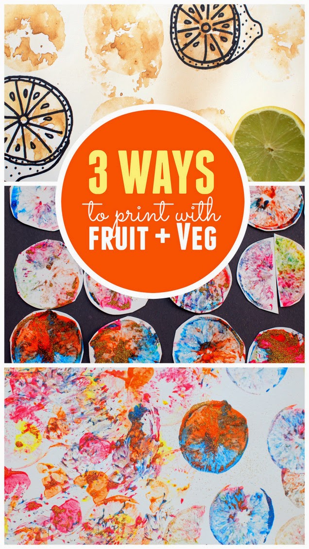 3 ways to make art with fruit and vegetable prints (including one magical + scientific way!)
