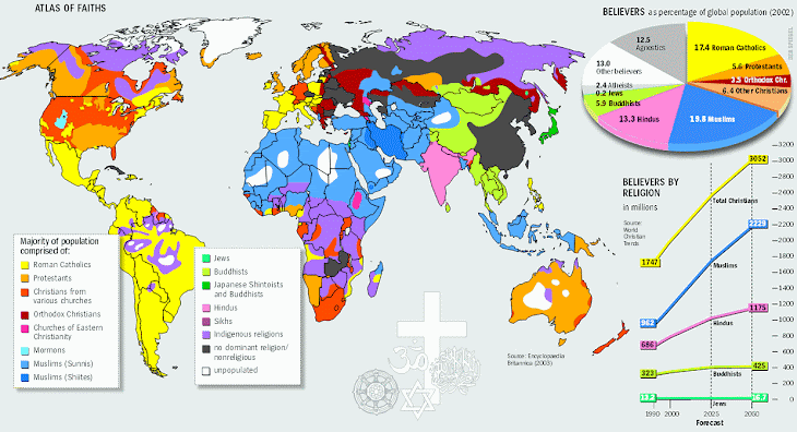 Everyone's seen lots of different maps of world religions.