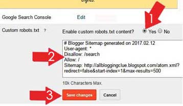 create and add robot.txt file in blogger