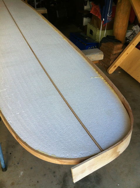 wood surfboard