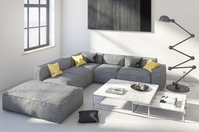 Hình ảnh cho mẫu sofa nhà chung cư với phong cách thiết kế hiện đại, trẻ trung, năng động và sáng tạo
