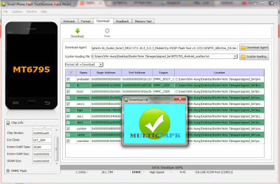 Proses Flash Xiaomi Redmi Note 3 selesai