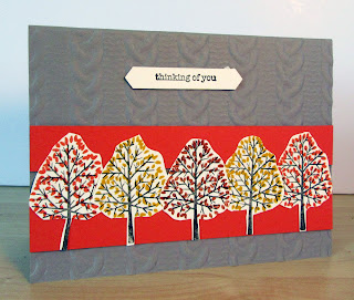 Jana Secord's Fall Card made with StampinUp's  Totally Trees stamp set