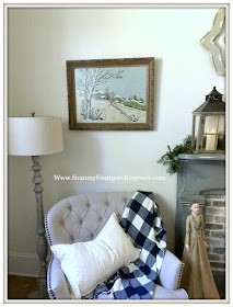 French -Country- Farmhouse-Vintage-Crewel-Artwork-Winterscape-Framed-From My Front Porch To Yours