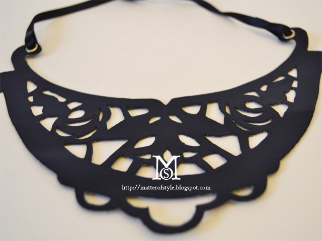 laser cut necklace, diy, fashion diy, leather necklace, cut out necklace, free pattern, download, style.it, intaglio, embroidery