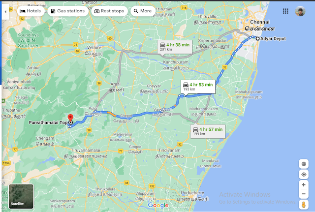 Parvathamalai route