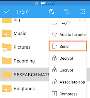 How to transfer files between two android device in es file explorer