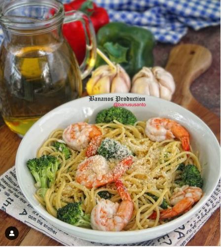 Resep Spaghetti aglio olio brokoli