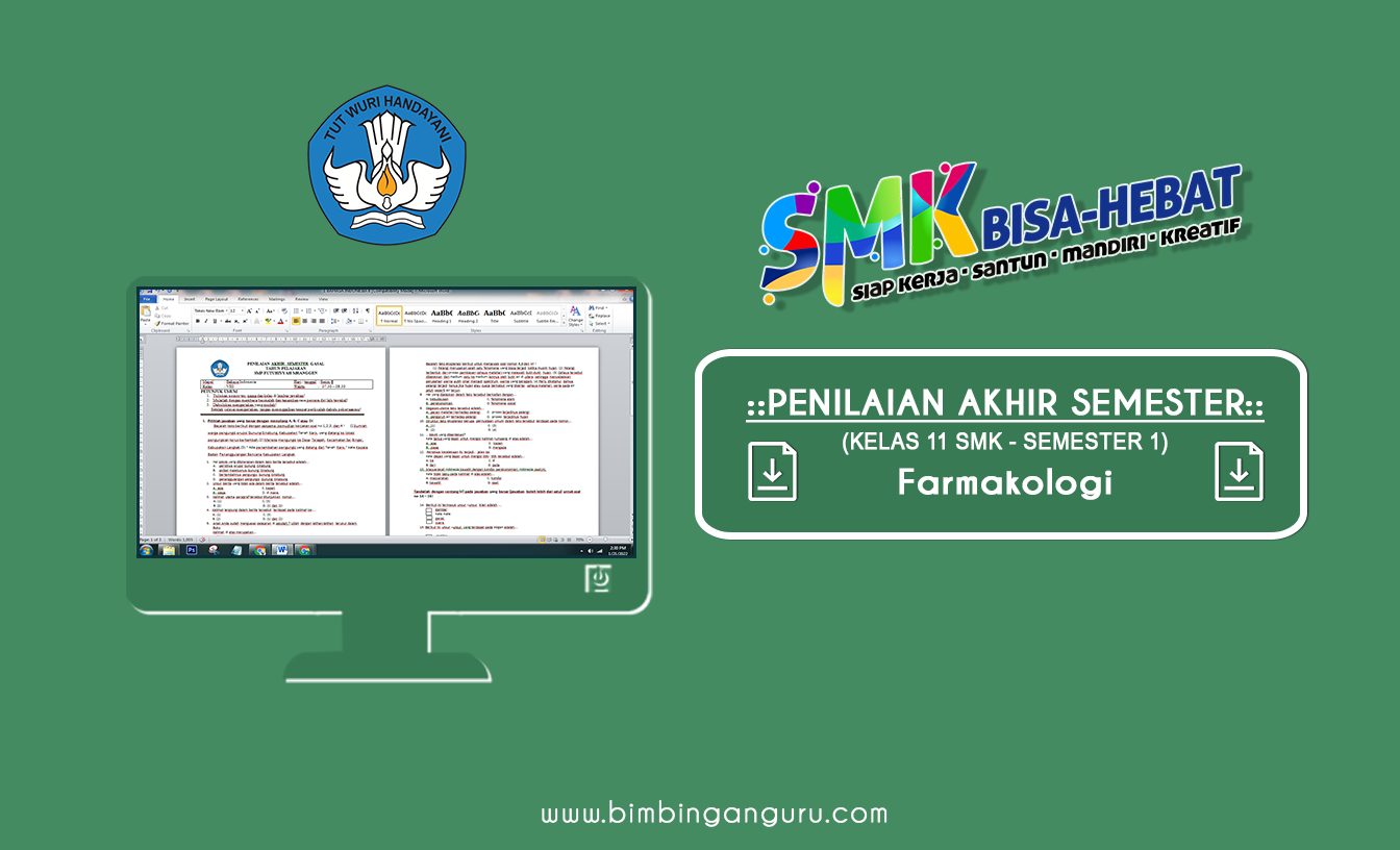 Kumpulan Soal PAS Farmakologi Kelas XI SMK 2022/2023 Semester 1