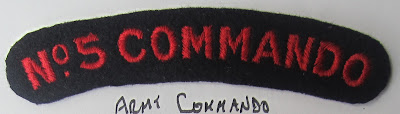 WW2 British Army N0 5 Commando cloth patch