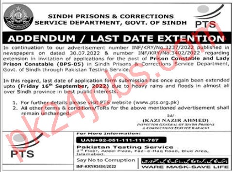 Sindh Prisons Jobs 2022 – Government Jobs 2022