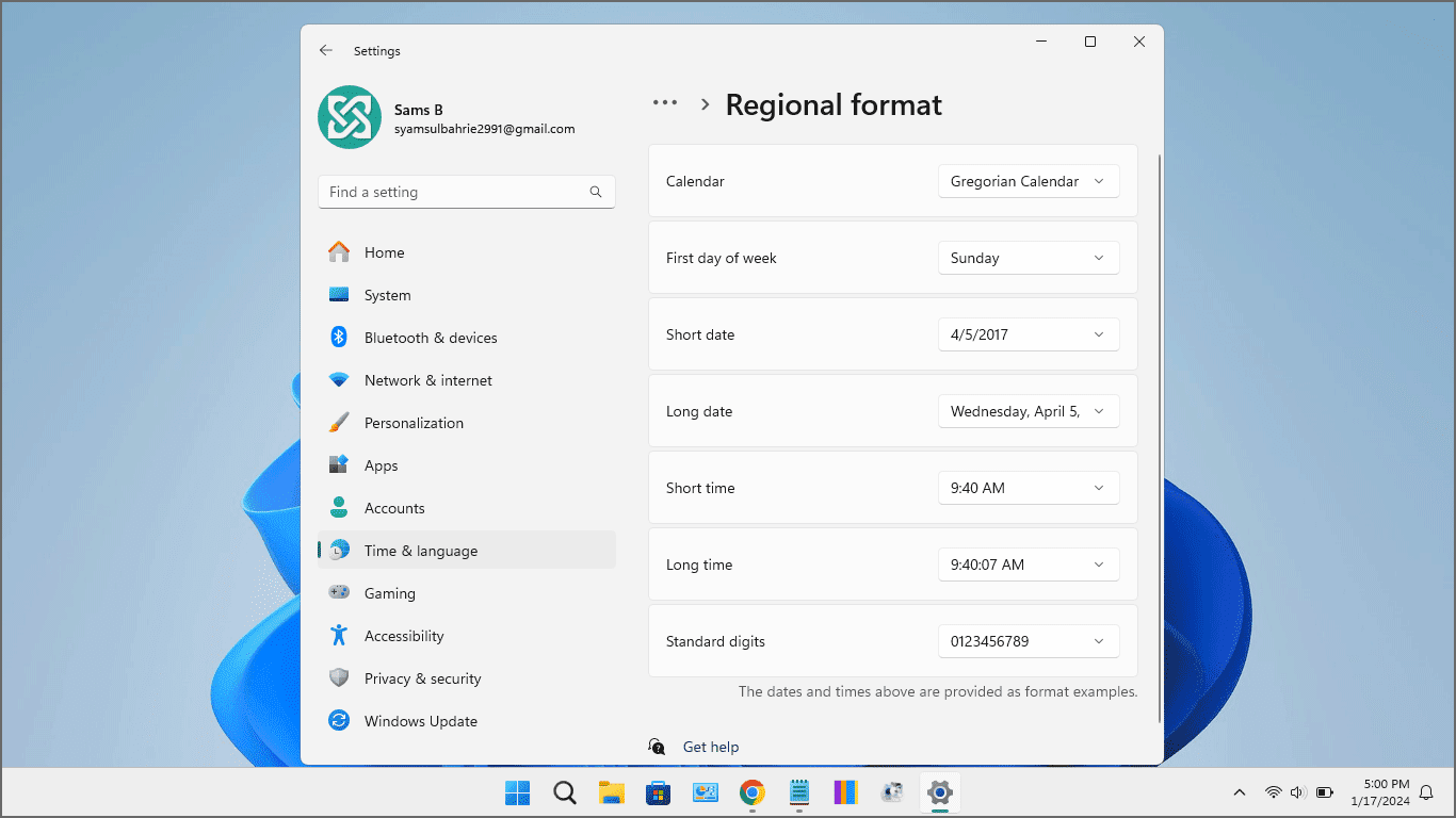 Bagaimana merubah format tanggal di Windows 11?