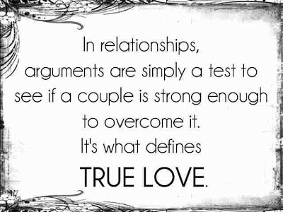 In relationships, arguments are simply a test