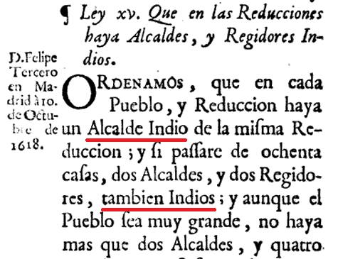 ¿Genocidio español de indios en América? Qué raro, se establecía por ley que fueran hasta alcaldes... 🤨 Recopilación de leyes de los reynos de las Indias, vol. 2. 1774