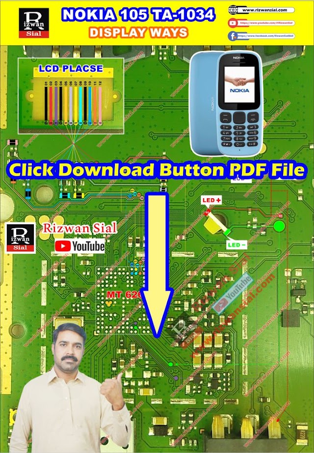 nokia 105 ta-1034 lcd ways || nokia ta-1034 lcd light ways