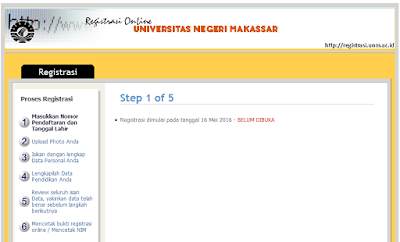 Cara Registrasi Ulang Secara Online Di UNM Makassar 2016