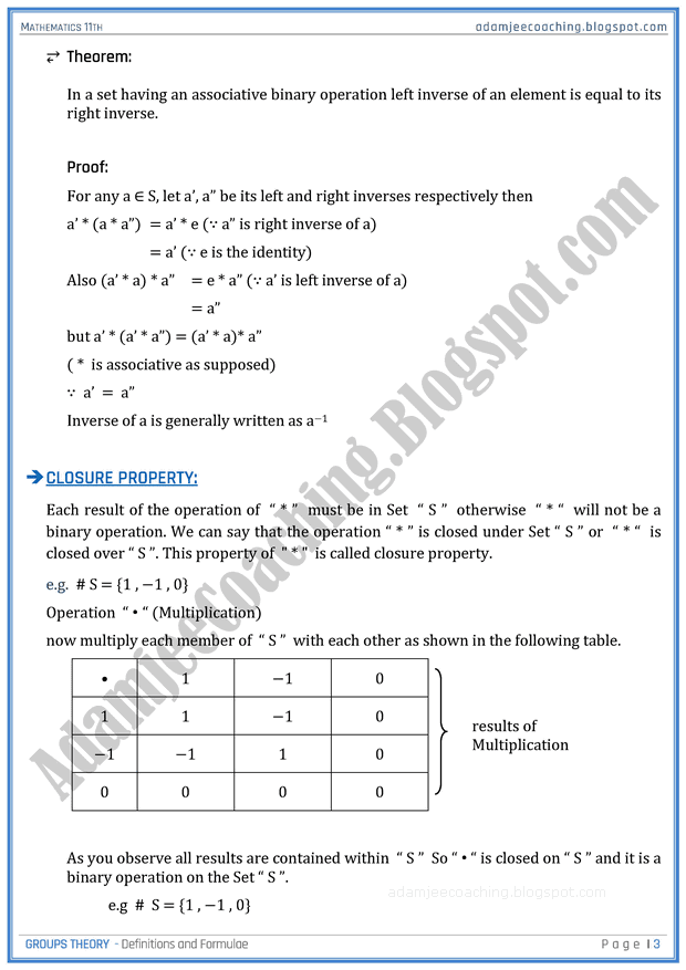 groups-theory-definitions-and-formulae-mathematics-11th