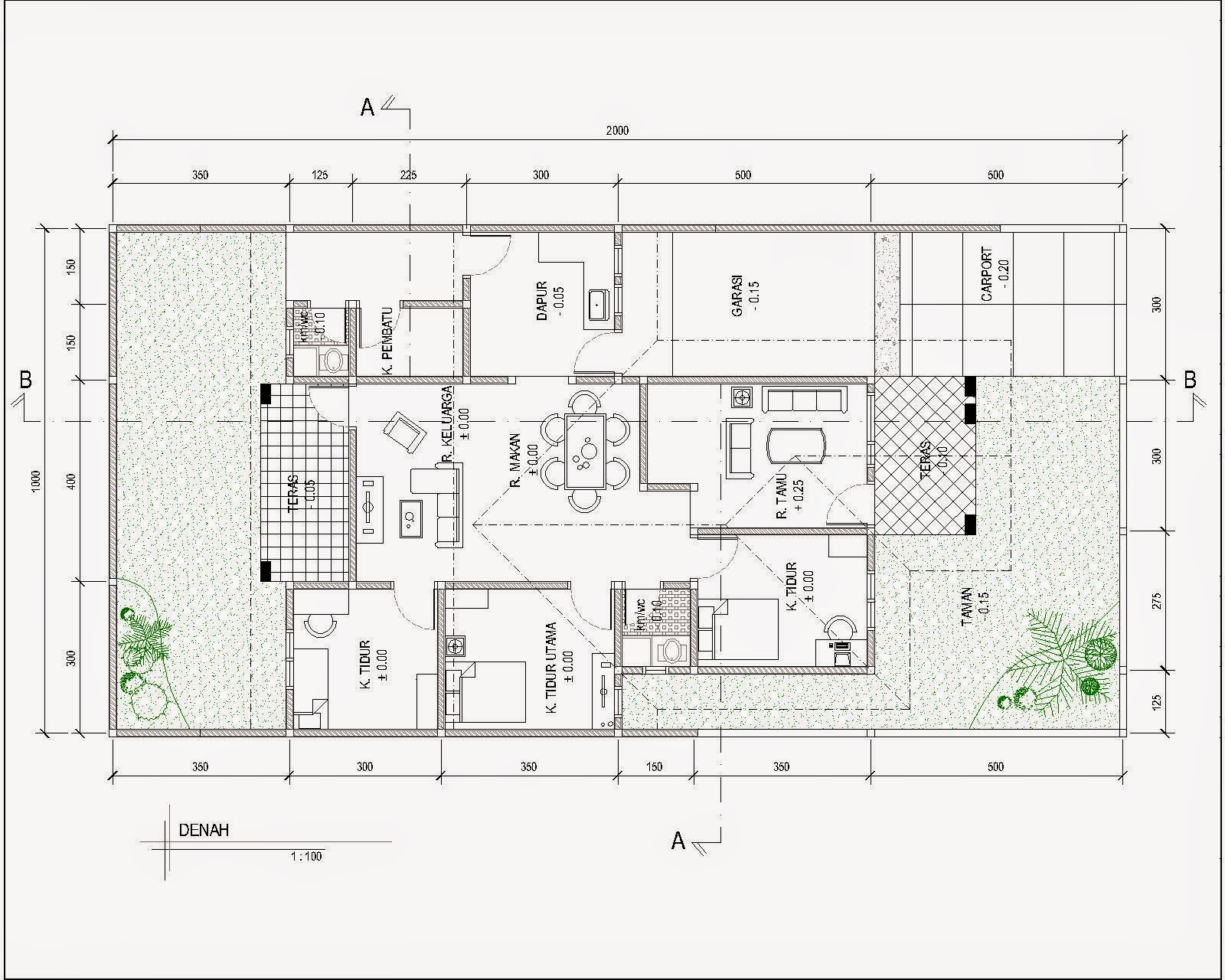 Denah Rumah Minimalis Autocad Expo Desain Rumah