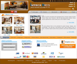 web layout for interior, four layout