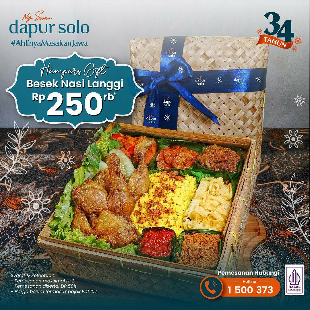 Promo DAPUR SOLO HAMPERS GIFT Besek Nasi Langgi cuma 250RB