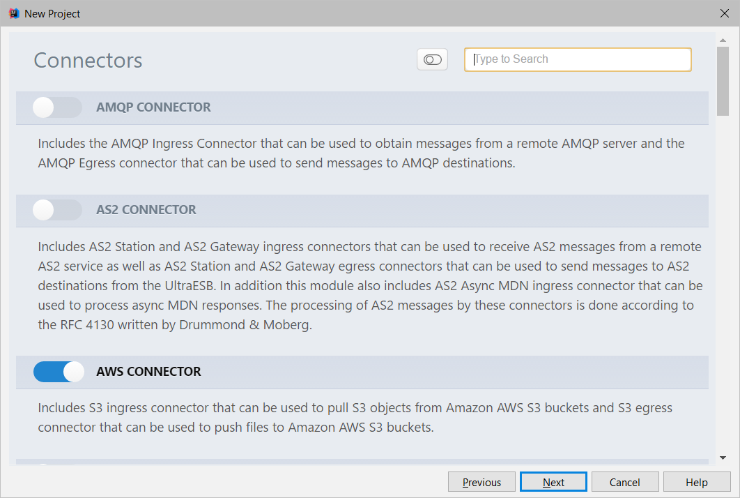 Step 3.1: 'AWS Connector' selected