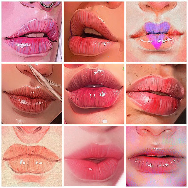 25+ Mind Blowing Luscious Lips Paintings