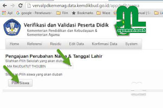  diperlukan jika ditemukan kekeliruan identitas siswa maupun NISN dari seorang siswa  Cara Edit Data NISN Melalui Verval PD Kemenag