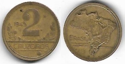 Moeda de 2 Cruzeiros, 1945