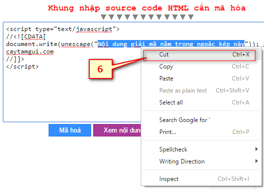 Tool mã hóa ký tự giấu source code HTML (Level 1)