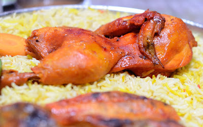 طريقة تحضير اللحم تريكي الدجاج مع الأرز والخضر - Teriyaki chicken meatballs with rice & greens