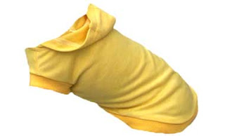 Yellow dog pullover shirt with hoodie