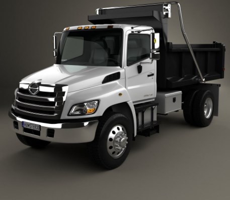 modifikasi dump truck hino warna silver-hitam