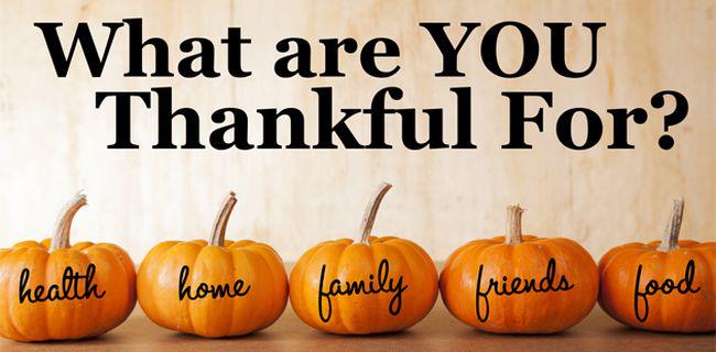 What are you thankful for?