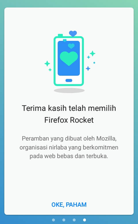 tunggu loading selesai dan dan pilih "Lanjut" atau usap layar ke arah kiri hingga akhir kemudian pilih "Oke, Paham".