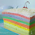 Resep Cara Membuat White Eggs Cake (Rainbow Version ) yang Enak dan Lembut