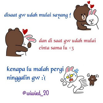 23 Kumpulan Gambar Kata kata  Stiker  Line Lucu Cony Brown