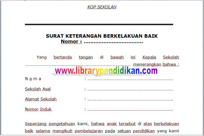 Download Contoh Surat Keterangan Berkelakuan Baik (SKKB ...