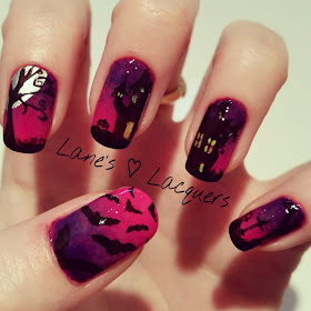40-great-nail-art-ideas-halloween-spooky-scene-ombre-stamped-manicure