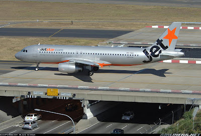 Airplane crossing the Road