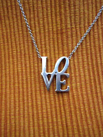 Philadelphia LOVE necklace based on LOVE statue in Philadelphia