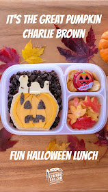 How to make an It's the Great Pumpkin Charlie Brown Snoopy lunch for Halloween!
