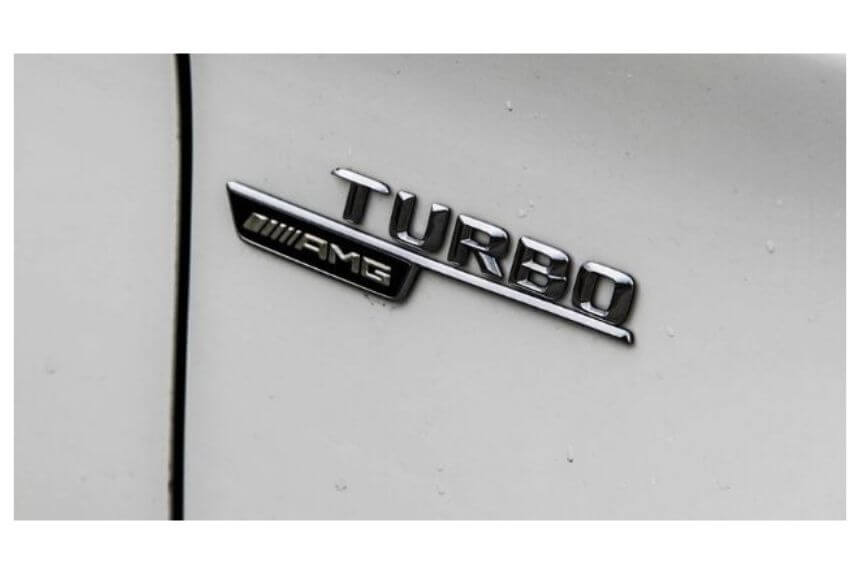 Emblem Tempel Turbo AMG Chrome Black